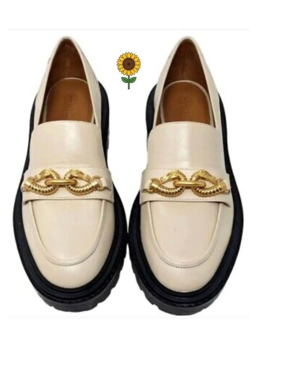 Like New Tory Burch Jessa Leather Lug Sole Loafers